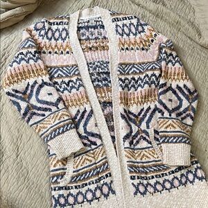 L.L. Bean Multicolor Cotton Ragg Sweater size small